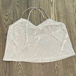 Victoria's Secret Womens Velvet Camisole Top Adjustable Straps Gray Size XL